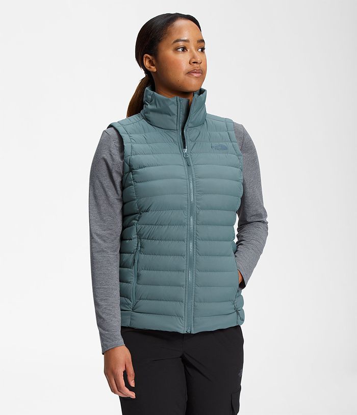 The North Face Vests Stretch Down Blue - Womens - Thailand IWMCX-9864